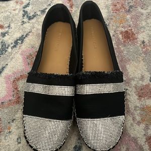 Kendall and Kylie Espadrilles black with Diamond decal size 8